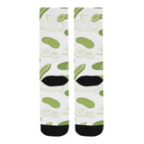 Cucumber sketch pattern Crew Socks