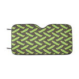Green Peas Pattern Print Design 05 Car Sun Shade