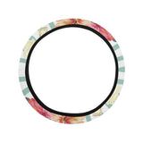 Colorful orchid flower pattern Car Steering Wheel Cover