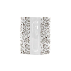 cacao beans leaves pattern Classical White Mug (Fulfilled In US)