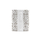 cacao beans leaves pattern Classical White Mug (Fulfilled In US)