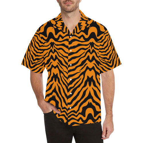 Bengal tigers skin print pattern Men's All Over Print Hawaiian Shirt