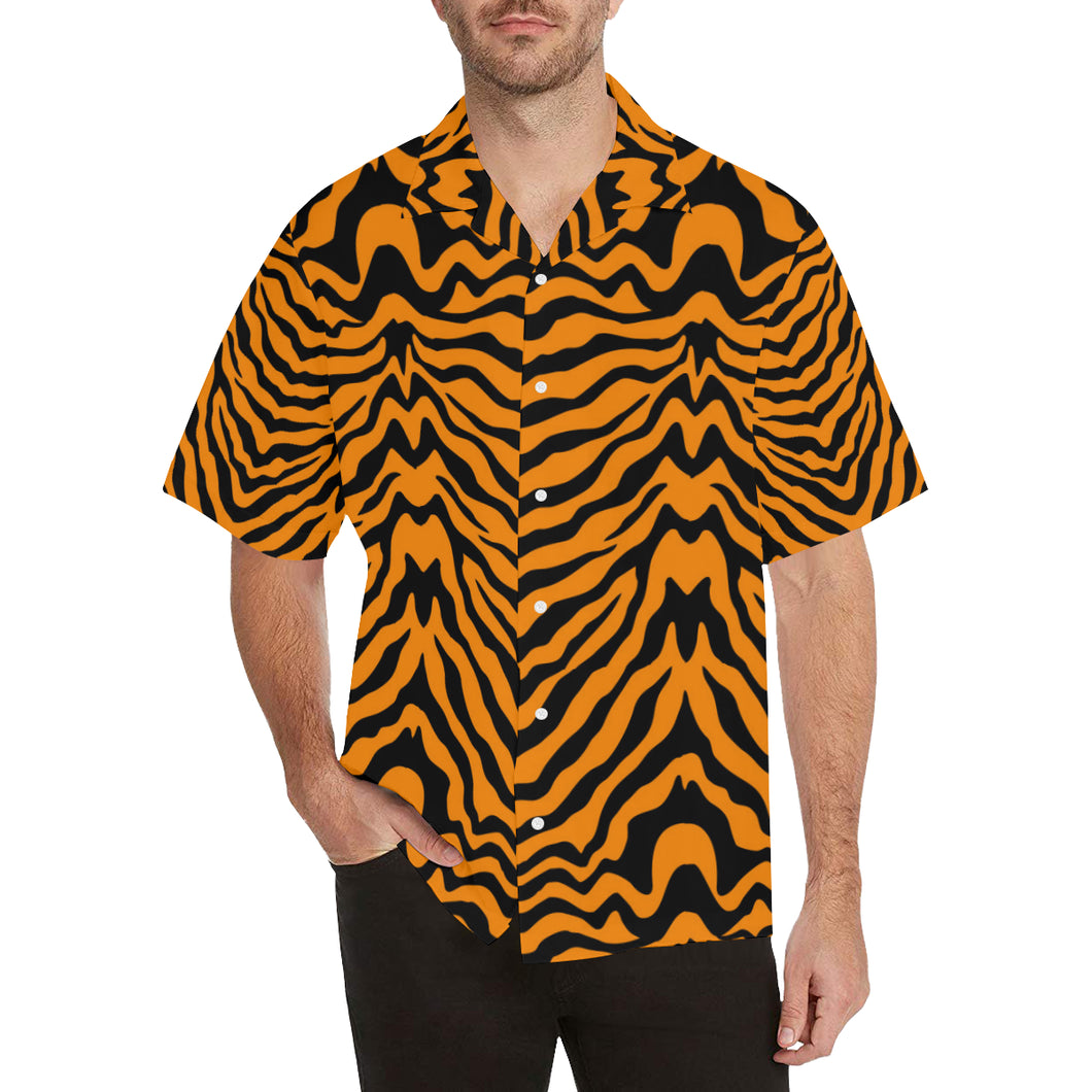 Bengal tigers skin print pattern Men's All Over Print Hawaiian Shirt