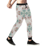 Square floral indian flower pattern Unisex Casual Sweatpants