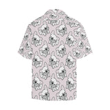 Cute french bulldog pattern Men's All Over Print Hawaiian Shirt
