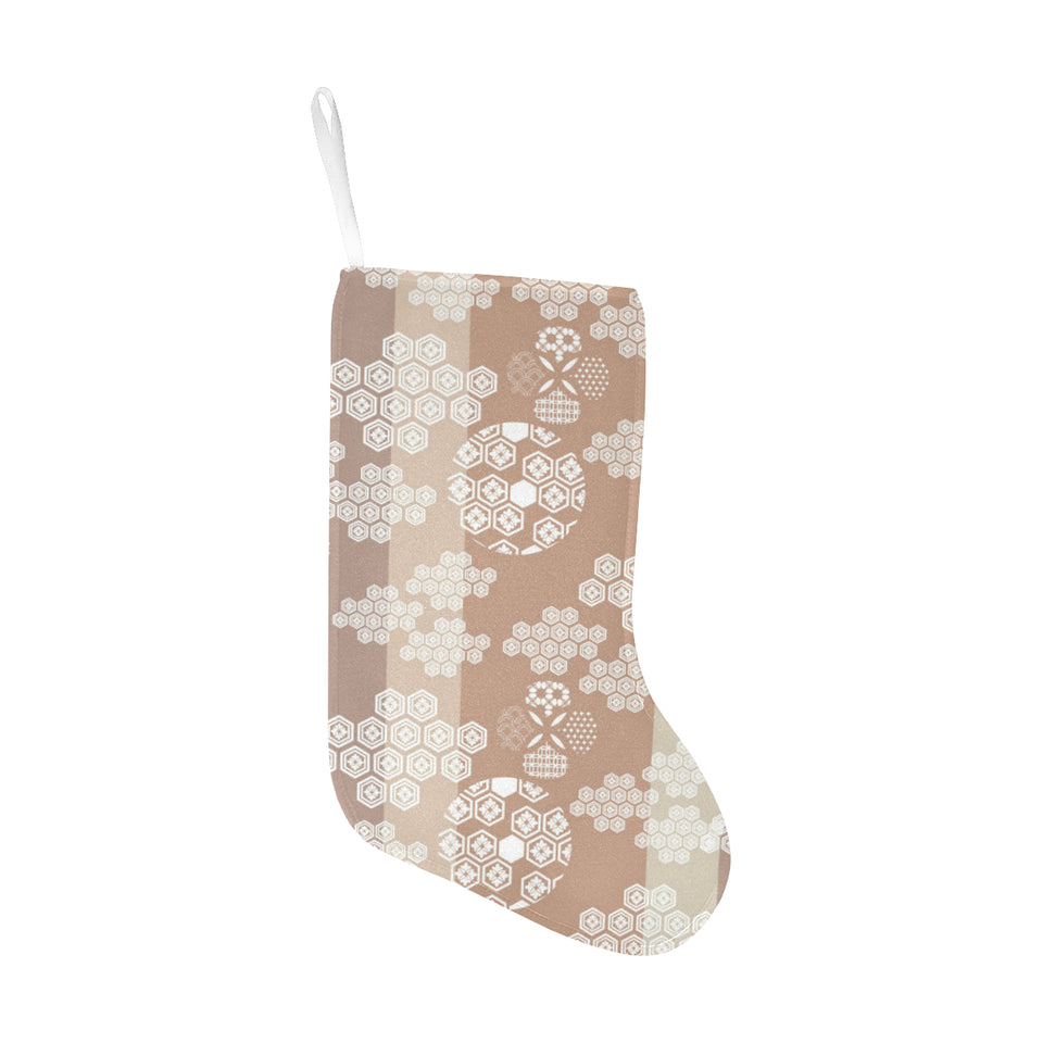 Beautiful hexagon japanese pattern Christmas Stocking