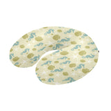 Seahorse shell starfish pattern background U-Shaped Travel Neck Pillow