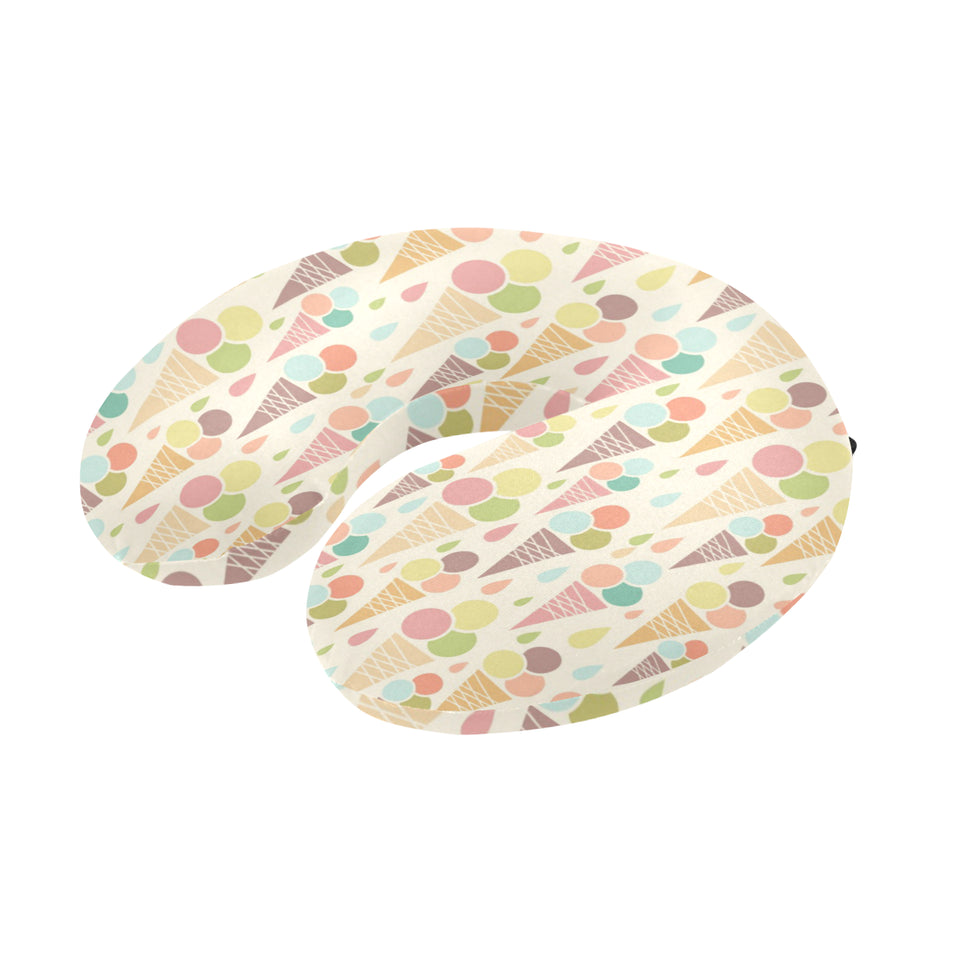 Ice cream cone pattern U-Shaped Travel Neck Pillow