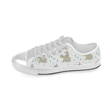Cute Rhino pattern background Men's Low Top Shoes White