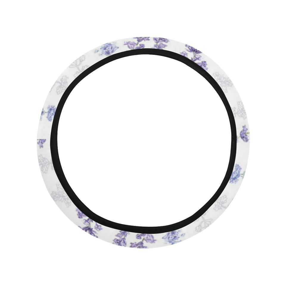 Hand painting Watercolor Lavender Car Steering Wheel Cover