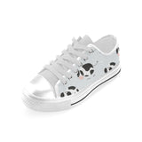 Cute cows pattern Men's Low Top Canvas Shoes White