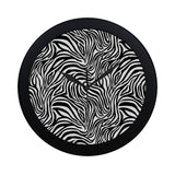 Zebra skin pattern Elegant Black Wall Clock