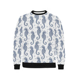 Seahorse pattern background Men's Crew Neck Sweatshirt