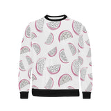 dragon fruit pattern Men's Crew Neck Sweatshirt