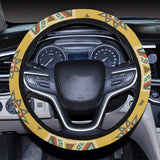 Camels ethnic motif pattern Car Steering Wheel Cover