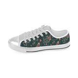 Snake forest pattern Men's Low Top Shoes White