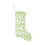 Green Peas Pattern Print Design 03 Christmas Stocking