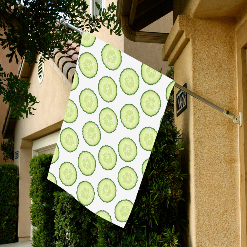 Cucumber slices pattern House Flag Garden Flag