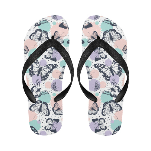 Butterfly pattern Unisex Flip Flops