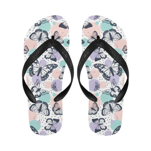Butterfly pattern Unisex Flip Flops
