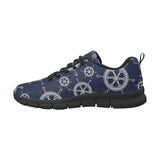 nautical steering wheel design pattern Women's Sneaker Shoes