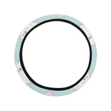 White cute hamsters heart pattern Car Steering Wheel Cover