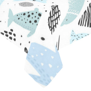 Cute dolphins Childish Style pattern Tablecloth