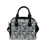 Sugar skull black white pattern Shoulder Handbag