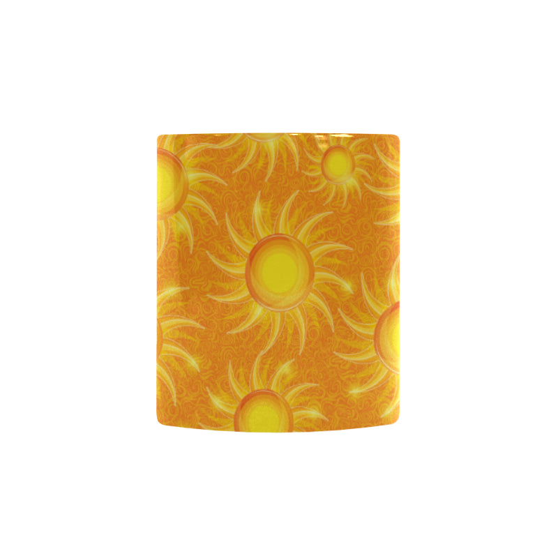 Sun orange background Morphing Mug Heat Changing Mug