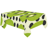 kiwi black dot background Tablecloth