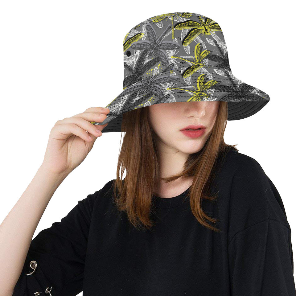 Hand drawn dragonfly pattern Unisex Bucket Hat