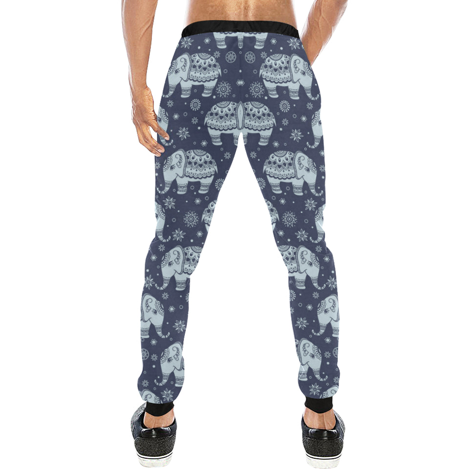 Elephant tribal design pattern Unisex Casual Sweatpants