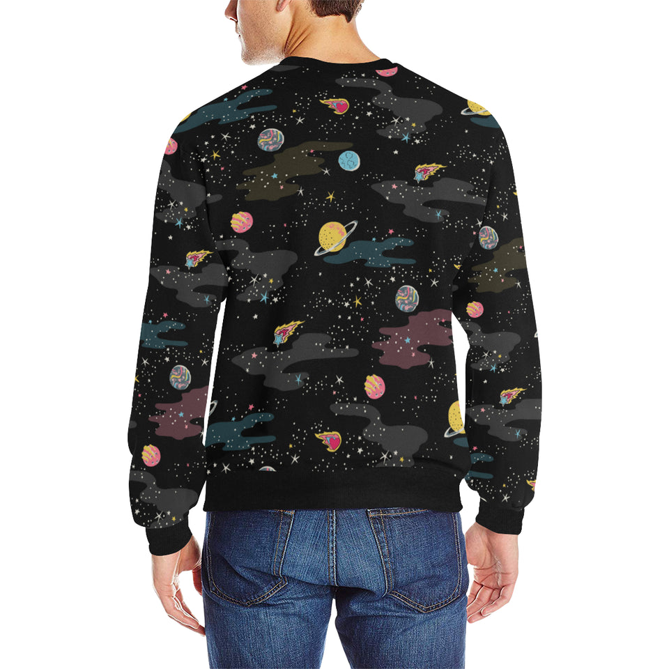 space pattern Men's Crew Neck Sweatshirt