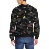 space pattern Men's Crew Neck Sweatshirt