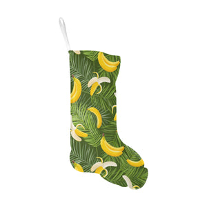 Banana Palm Leaves pattern Christmas Stocking