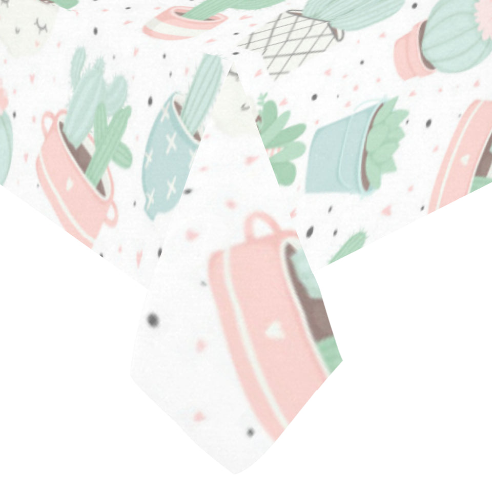 Pastel color cactus pattern Tablecloth