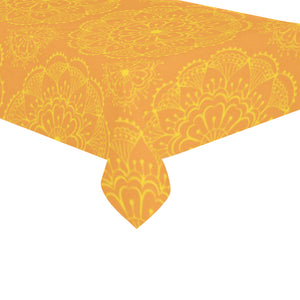 Orange traditional indian element pattern Tablecloth