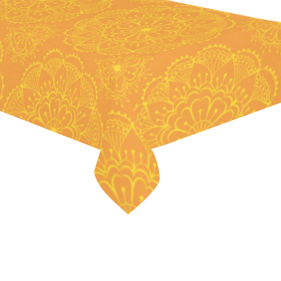 Orange traditional indian element pattern Tablecloth
