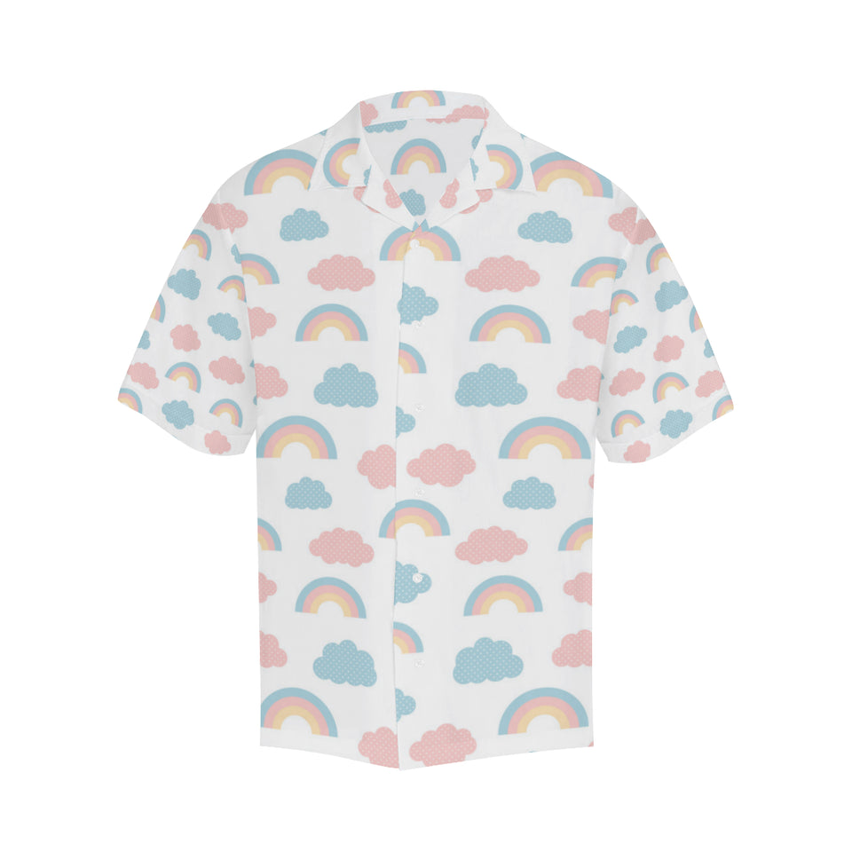 Cute rainbow clound pattern Men's All Over Print Hawaiian Shirt