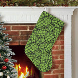Green hop pattern Christmas Stocking
