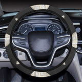 French fries dark background Car Steering Wheel Cover