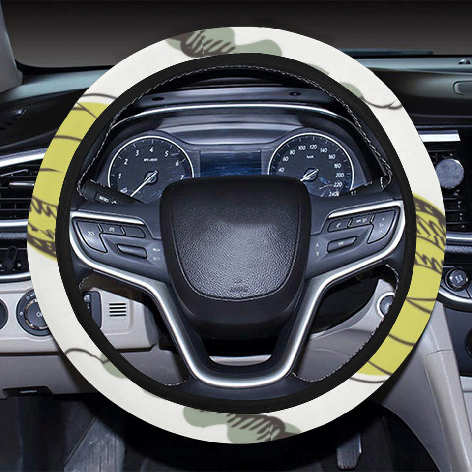Hot Air Balloon Bird Cloud Pattern Car Steering Wheel Cover