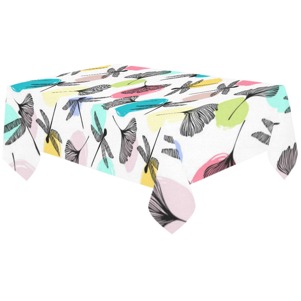 Dragonflies ginkgo leaves pattern Tablecloth