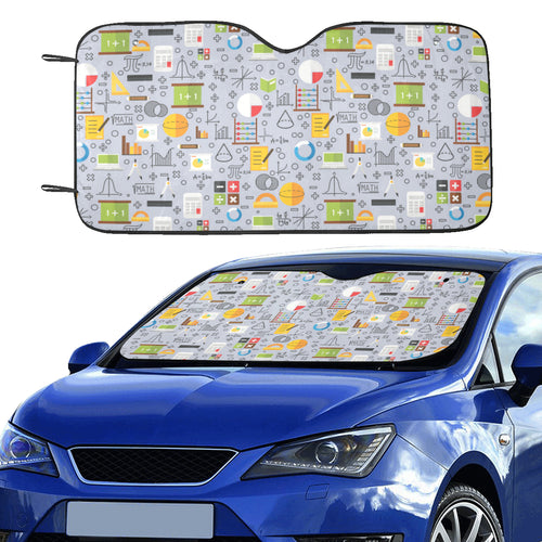 Math Pattern Print Design 04 Car Sun Shade