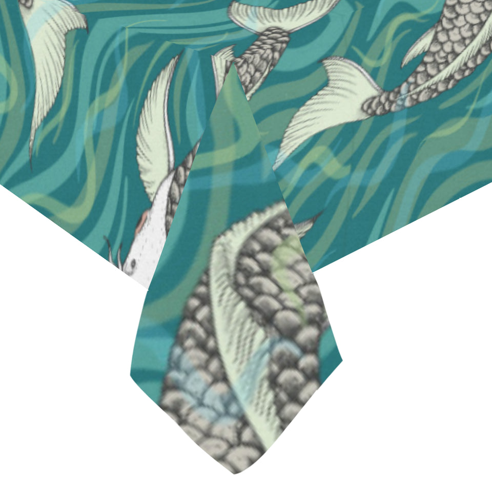 Koi Fish Carp Fish lotus pattern Tablecloth