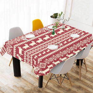 Dachshund Nordic pattern Tablecloth
