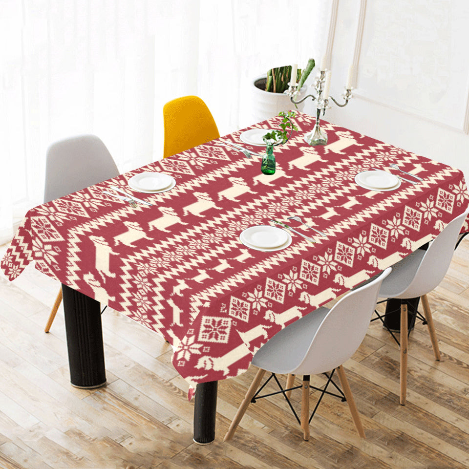 Dachshund Nordic pattern Tablecloth