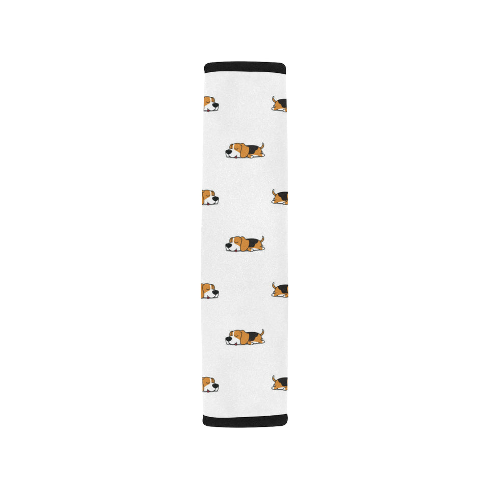 Cute beagle dog sleeping pattern Car Seat Belt Cover