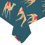 Camel pattern blue blackground Tablecloth