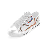 Boomerang Australian aboriginal ornament pattern Men's Low Top Shoes White